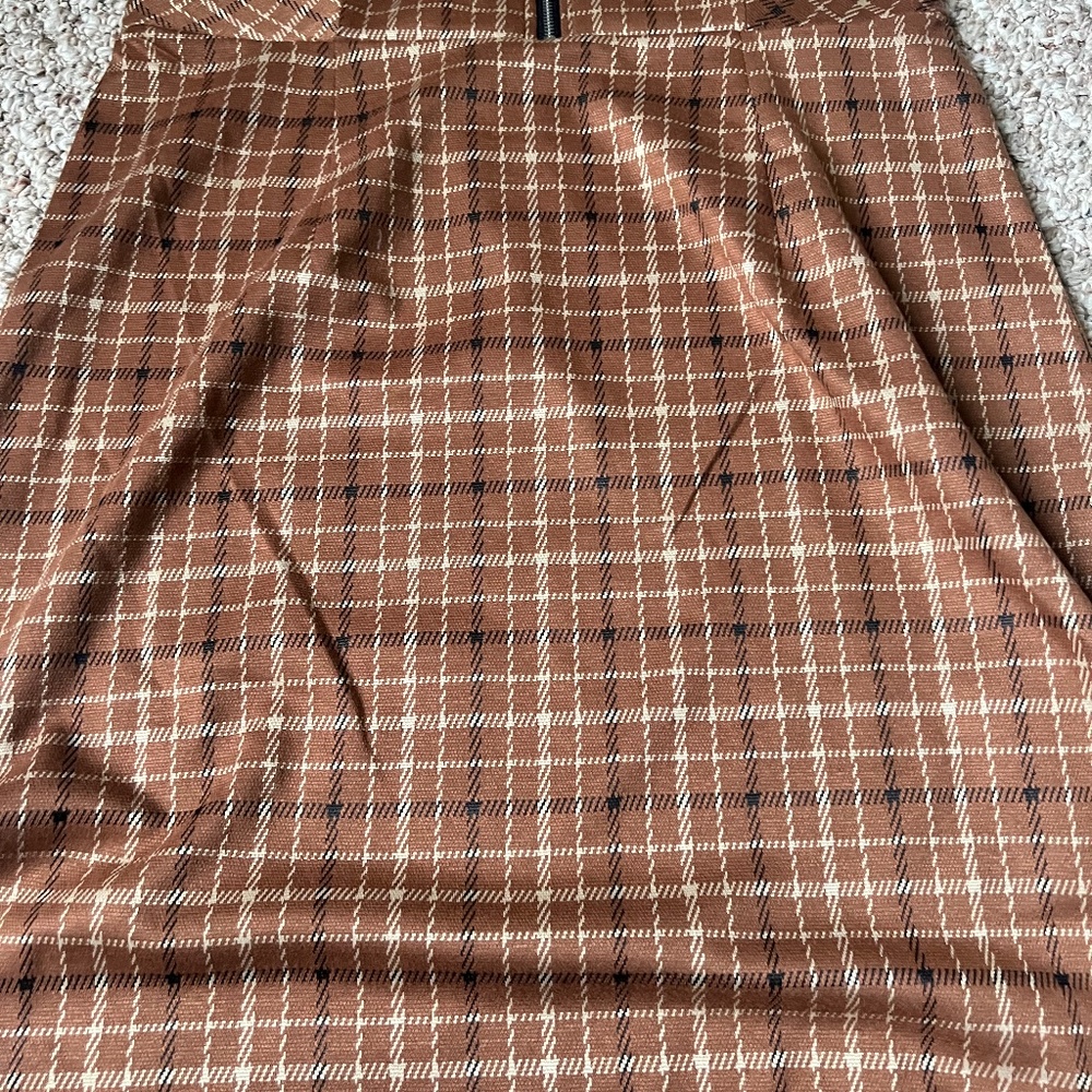 Brown and Black checkered Dress